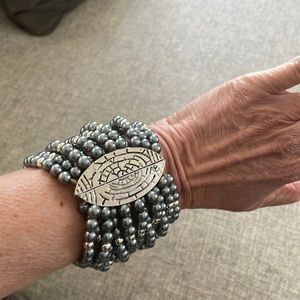 Green and Silver Fashion Bracelet